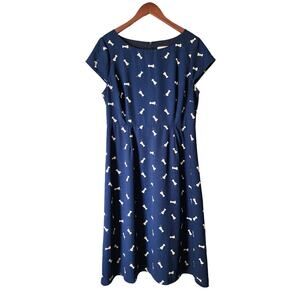 Modcloth Sugarhill Boutique Blue Retro Milkshake Novelty Dress